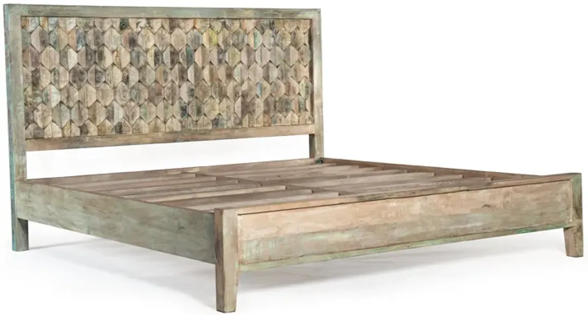 Home Trends Design Ibiza Vintage Reclaimed Teak King Bed