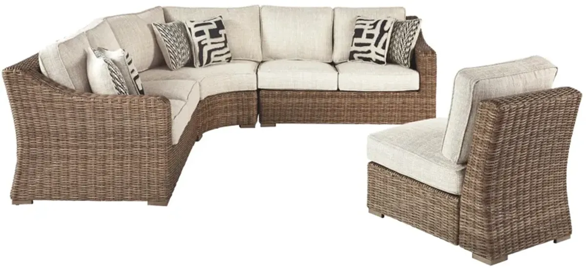 Ashley Beachcroft 4-Piece Outdoor Seating Set Beige Signature Design