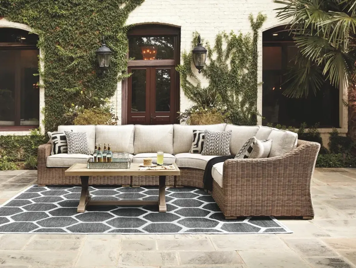 Ashley Beachcroft 4-Piece Outdoor Seating Set Beige Signature Design