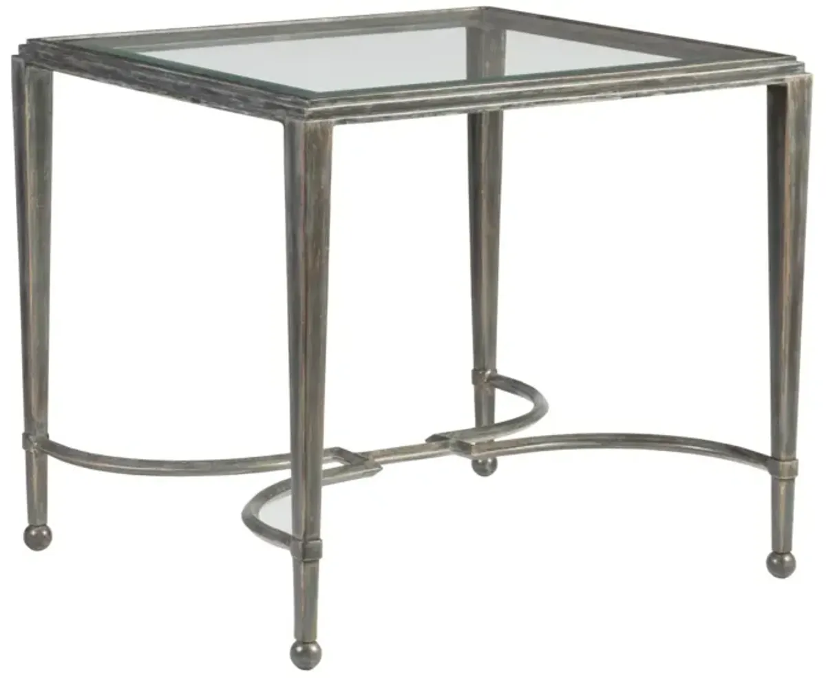 Artistica Home by Lexington Metal Designs Sangiovese 24 Inch Rectangular Metal End Table Iron Gray