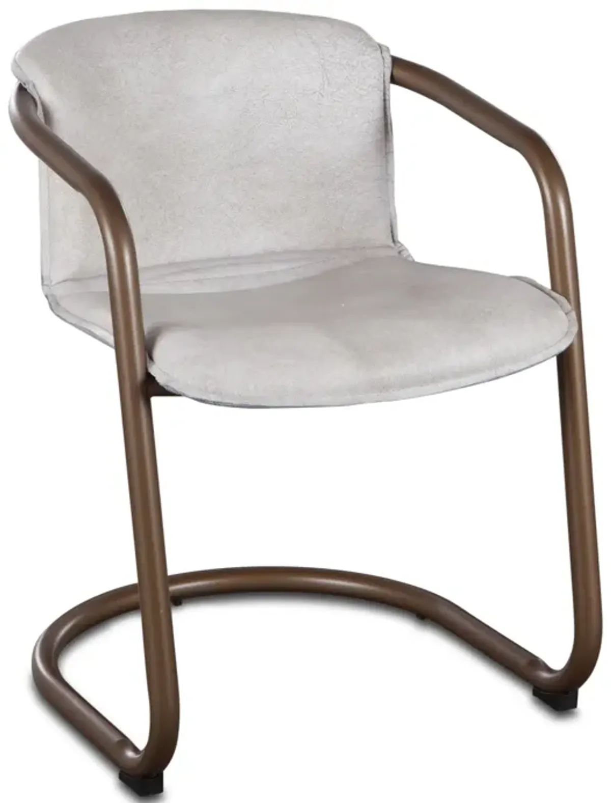 Home Trends Design Portofino Vintage White Leather Dining Chair