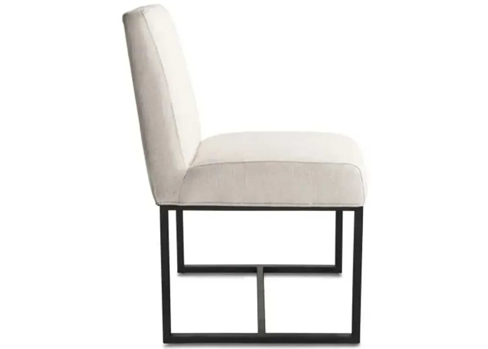 Home Trends Design Renegade Antique Zinc Upholstered Dining Chair in Off White Linen