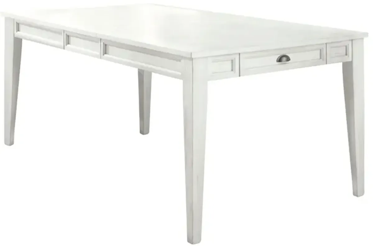 Steve Silver Cayla 64-80 Inch Table with 16 Inch Leaf White