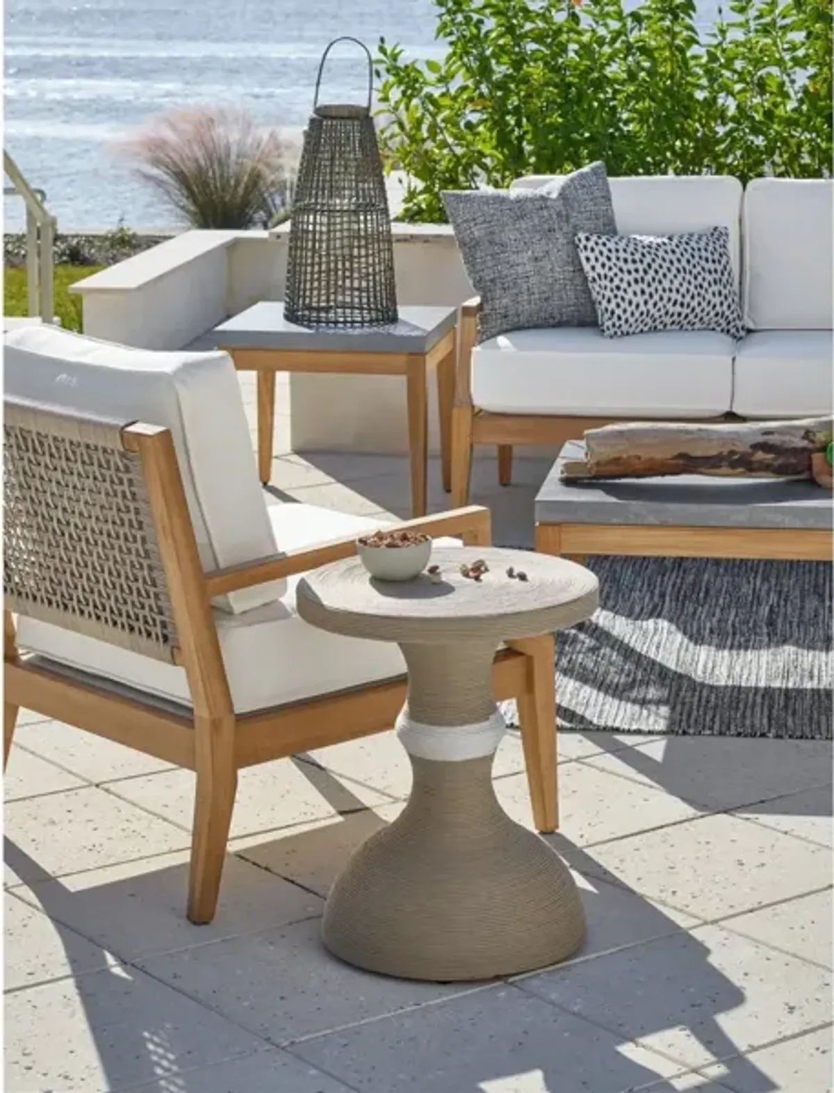 Universal Coastal Living Outdoor Boden Tan Accent Table