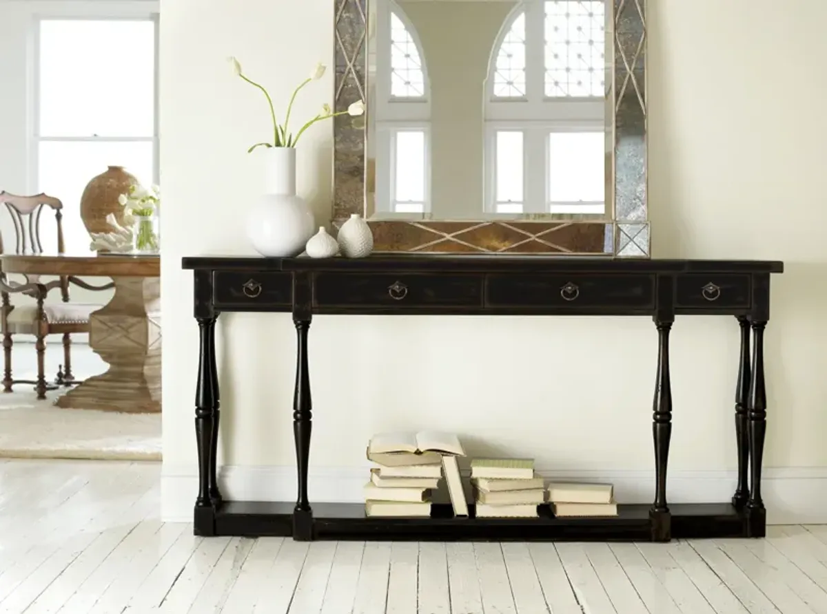 Hooker Furniture Sanctuary 4-Drawer Thin Ebony Console Table