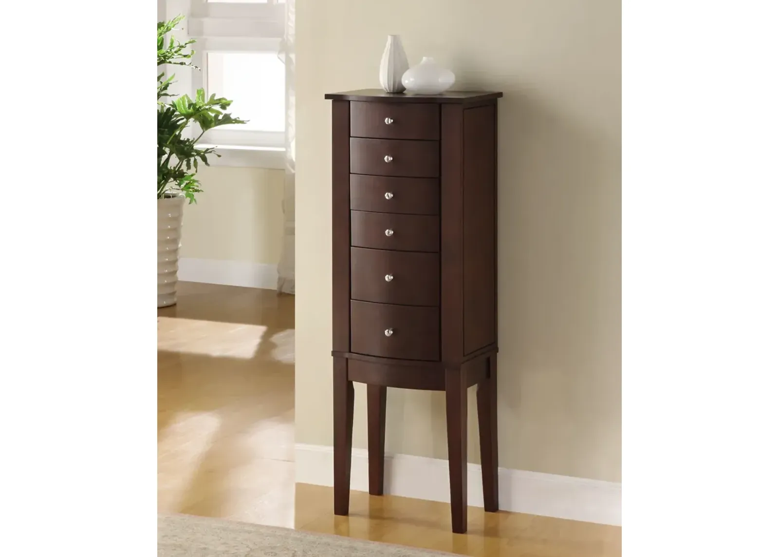 Powell Merlot Jewelry Armoire