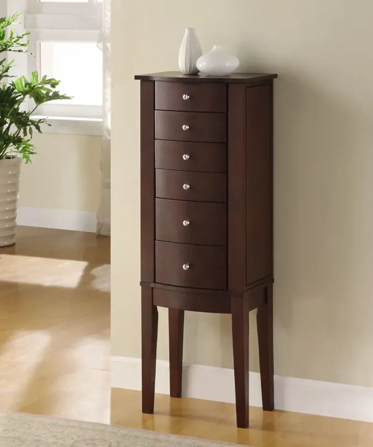 Powell Merlot Jewelry Armoire