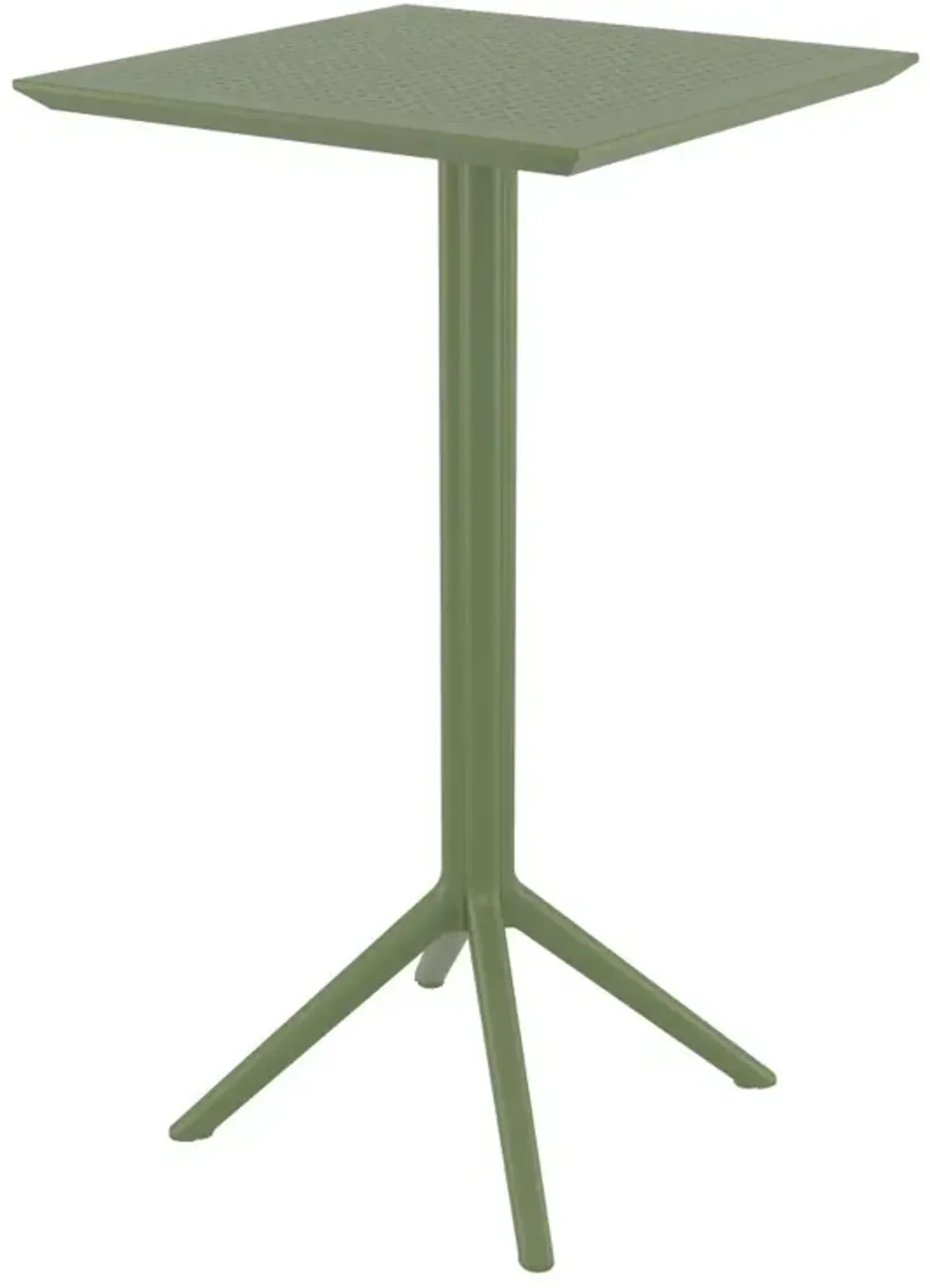 Compamia Sky Marcel Square Bar Set with 2 Barstools Olive Green