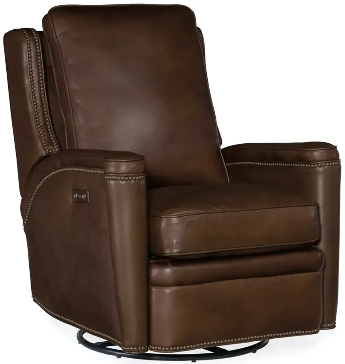 Hooker Furniture Rylea Power Swivel Glider Leather Recliner