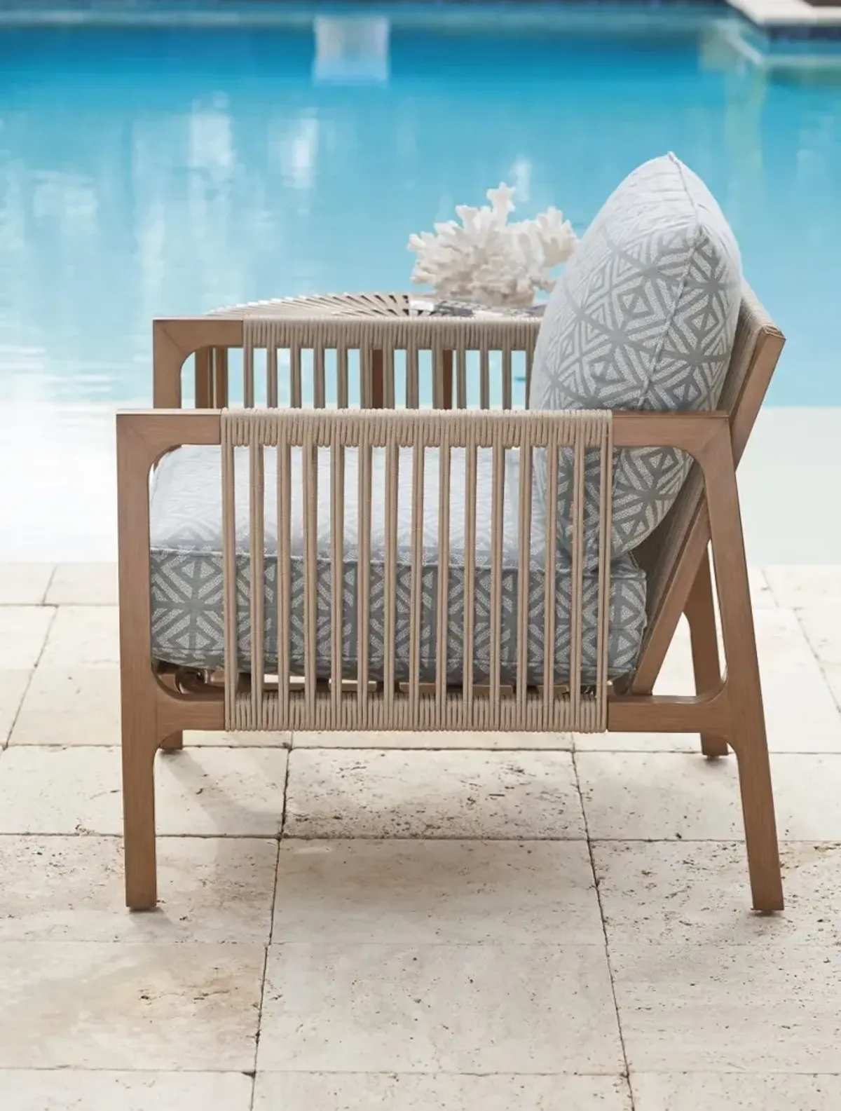 Tommy Bahama Outdoor by Lexington St. Tropez Occasional Chair in Natural Teak