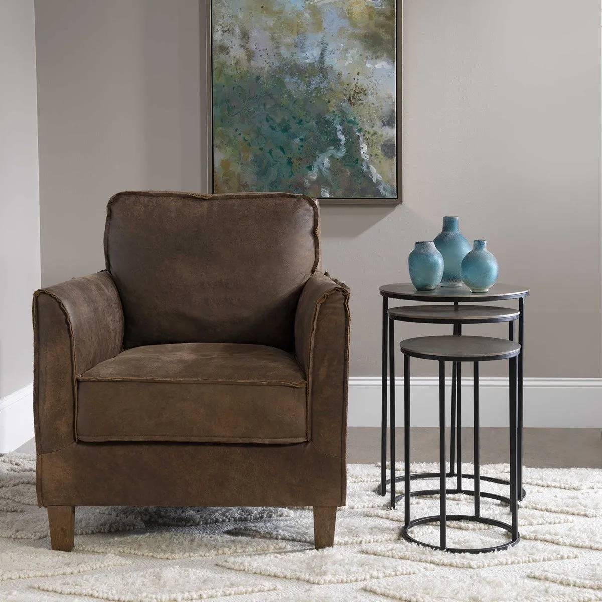 ERIK 3-PIECE BLACK NESTING TABLES