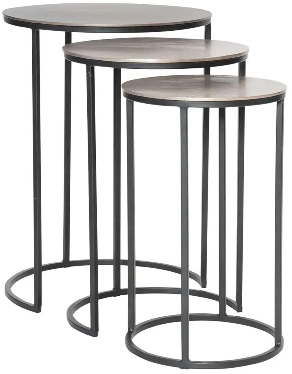 Uttermost Erik 3-Piece Black Nesting Tables