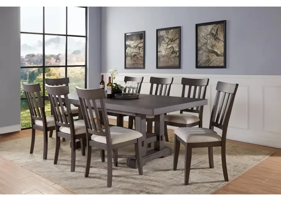 9 PIECE NAPA TABLE W/8 SIDE CHAIRS