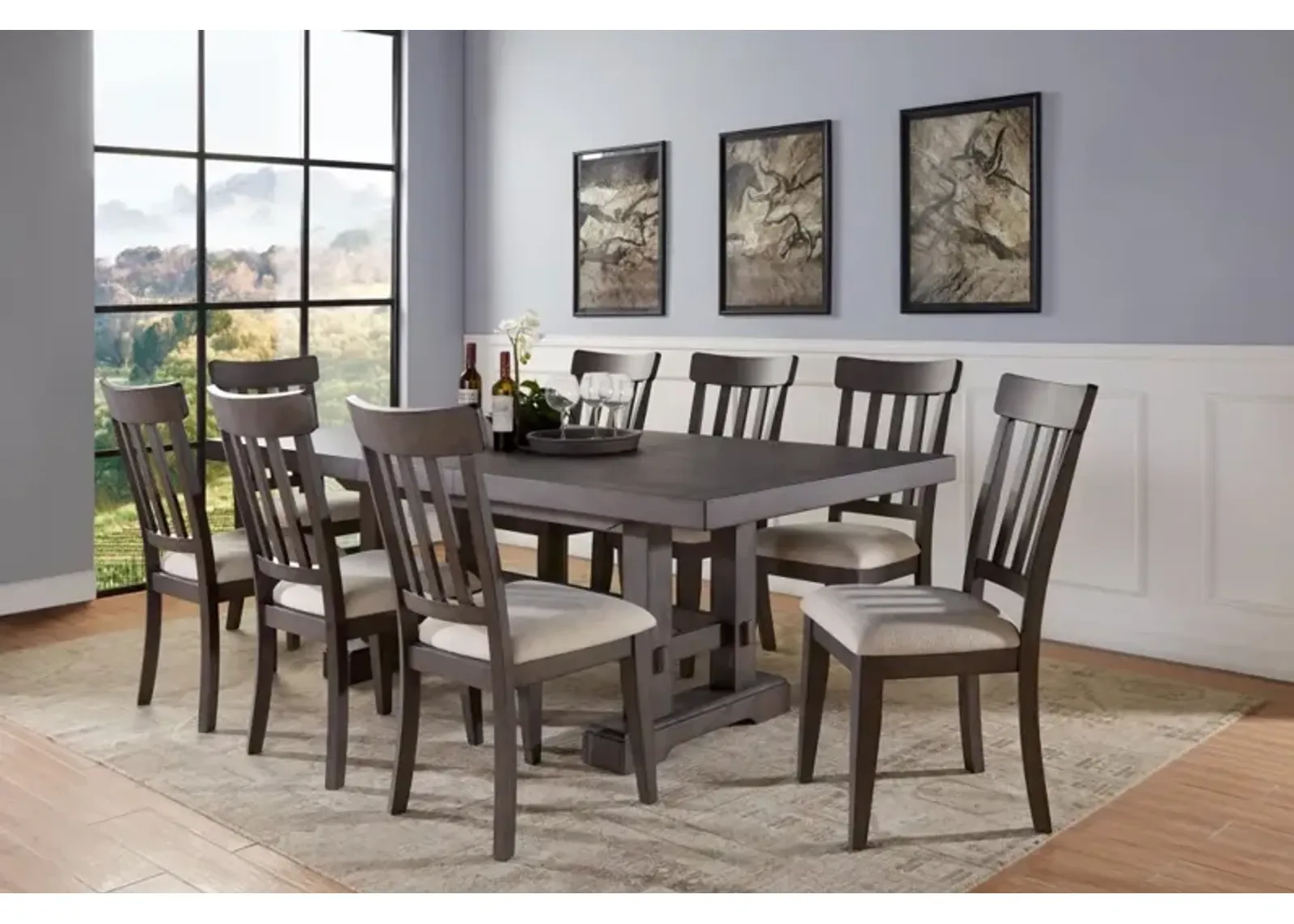 Steve Silver 9-Piece Napa Table with 8 Side Chairs