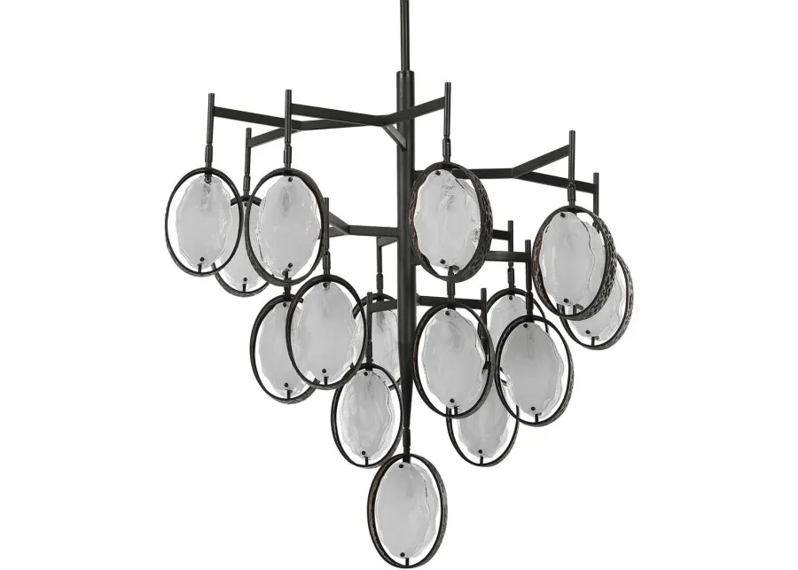 MAXIN 15 LIGHT LARGE BRONZE CHANDELIER