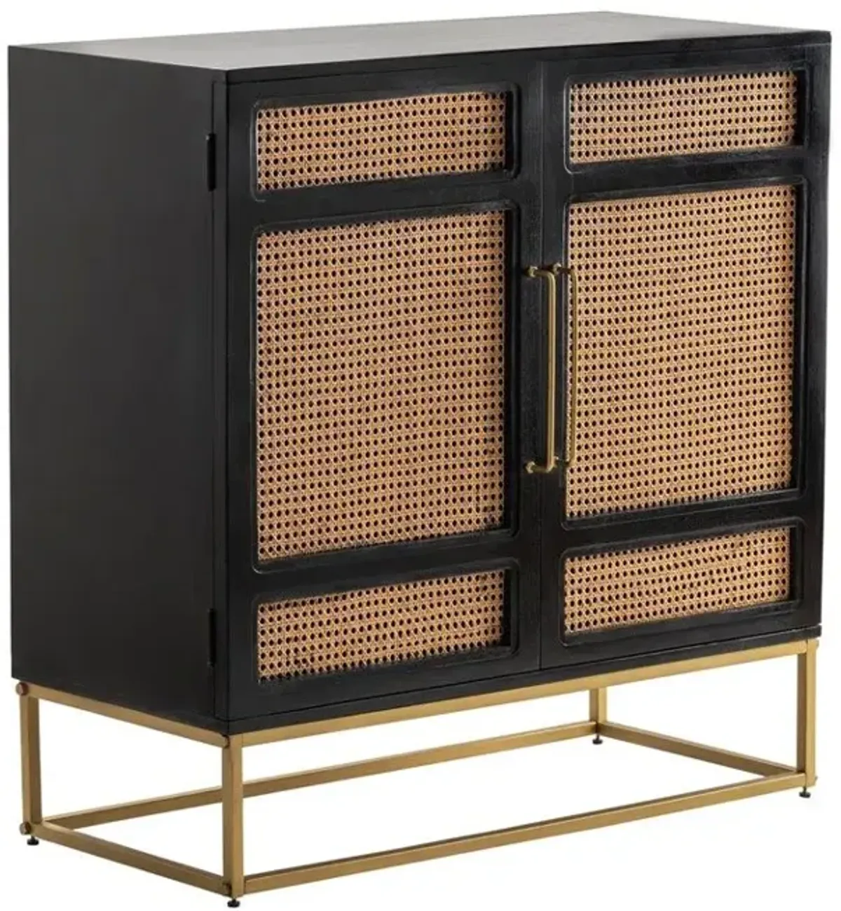 Crestview Port Royal Black/Brown Cabinet