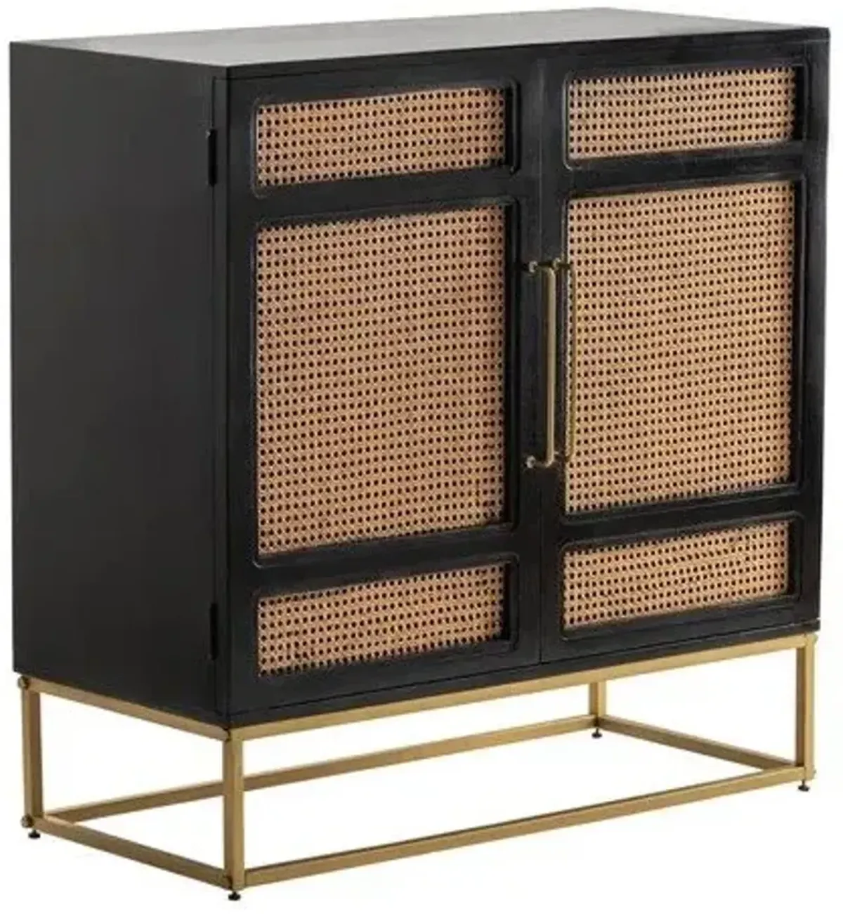 Crestview Port Royal Black/Brown Cabinet