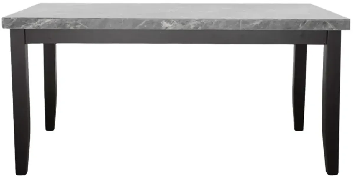 Steve Silver Napoli 64-Inch Gray Marble Top Dining Table