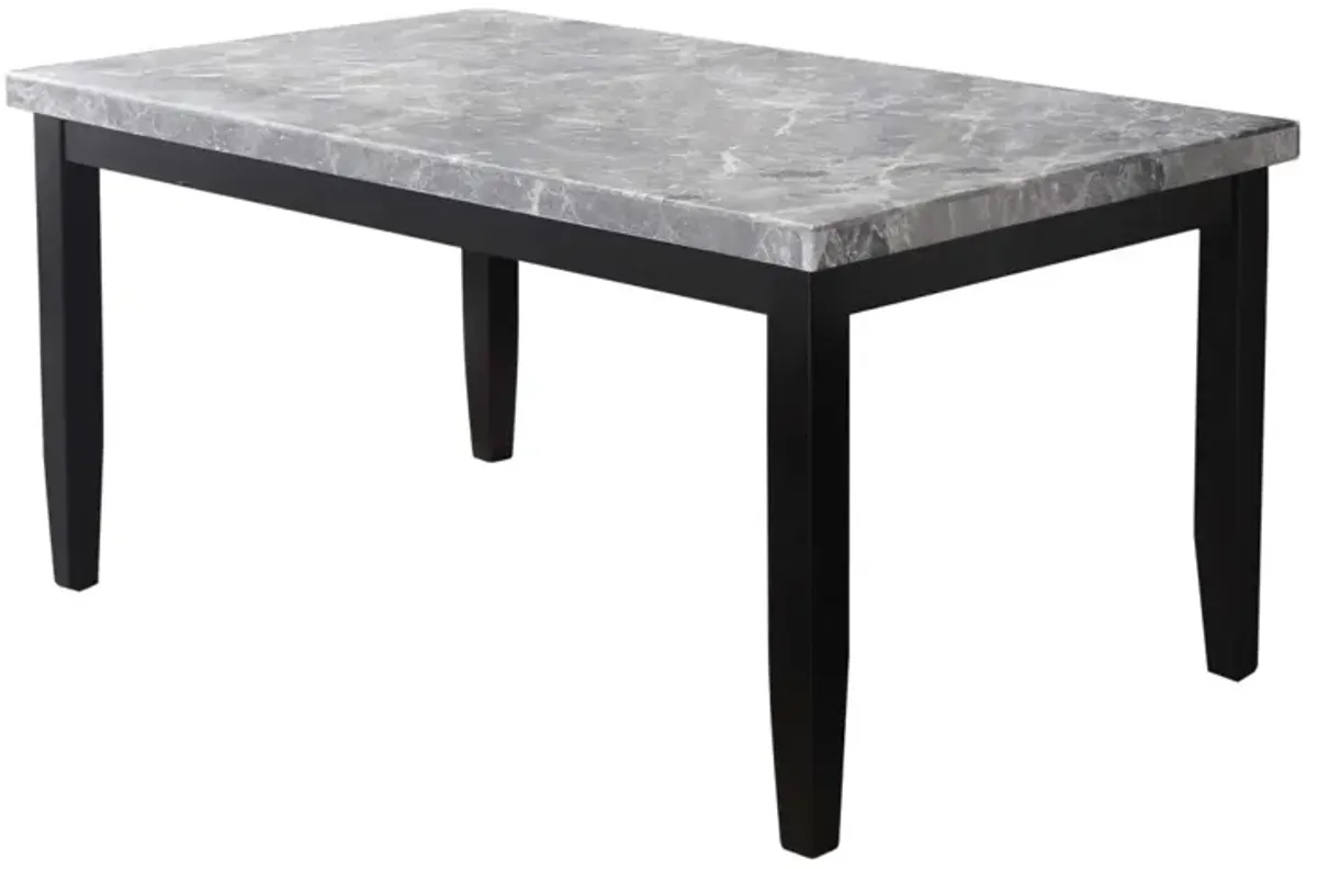 Steve Silver Napoli 64-Inch Gray Marble Top Dining Table