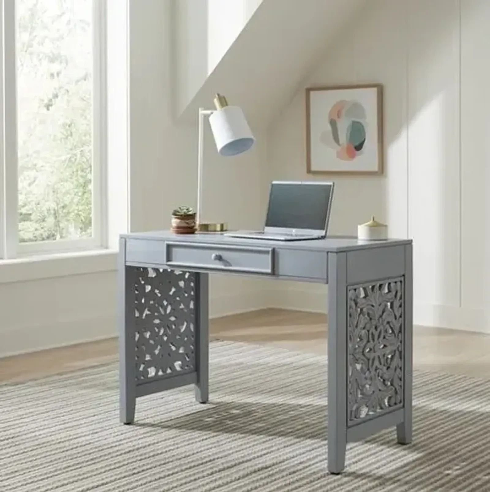 Liberty Furniture Accent Writing Desk- Grey Trellis Lane