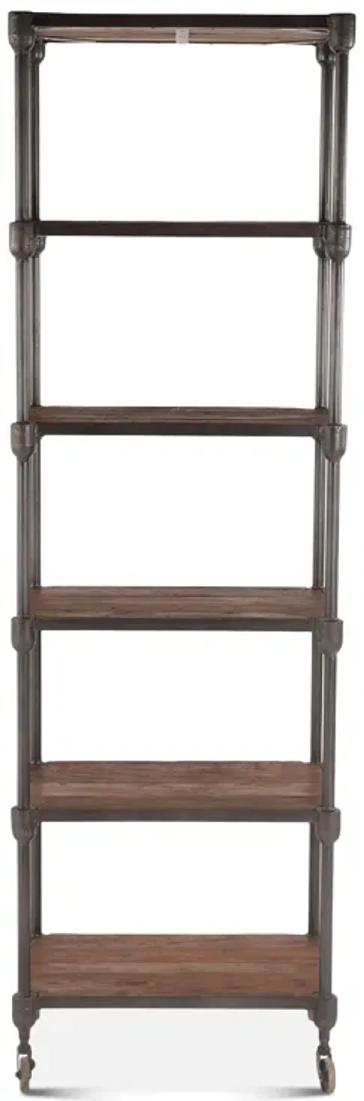 Home Trends Design Industrial Teak 25-Inch Wide Industrial Bookshelf