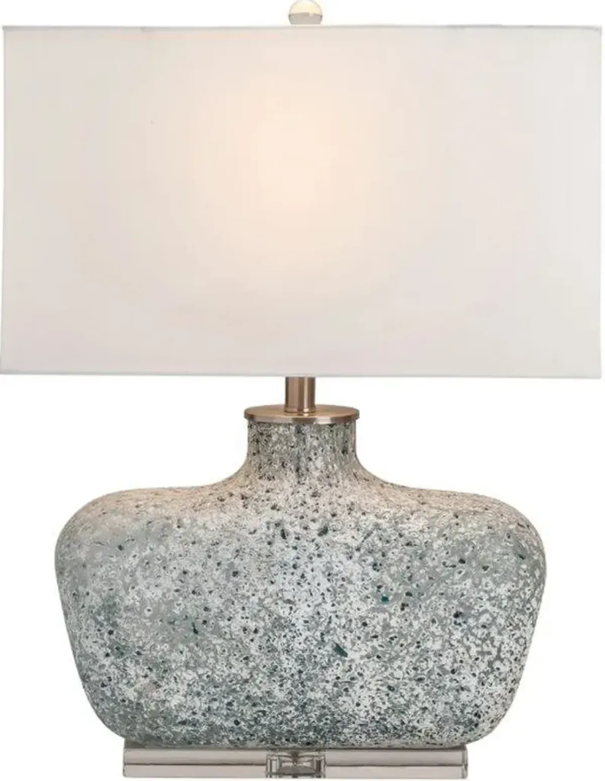 Crestview Bauer Blown Glass Grey/White Table Lamp