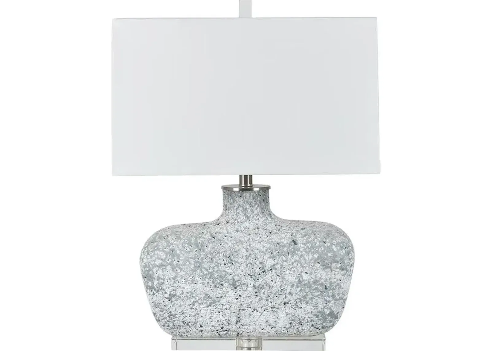 Crestview Bauer Blown Glass Grey/White Table Lamp