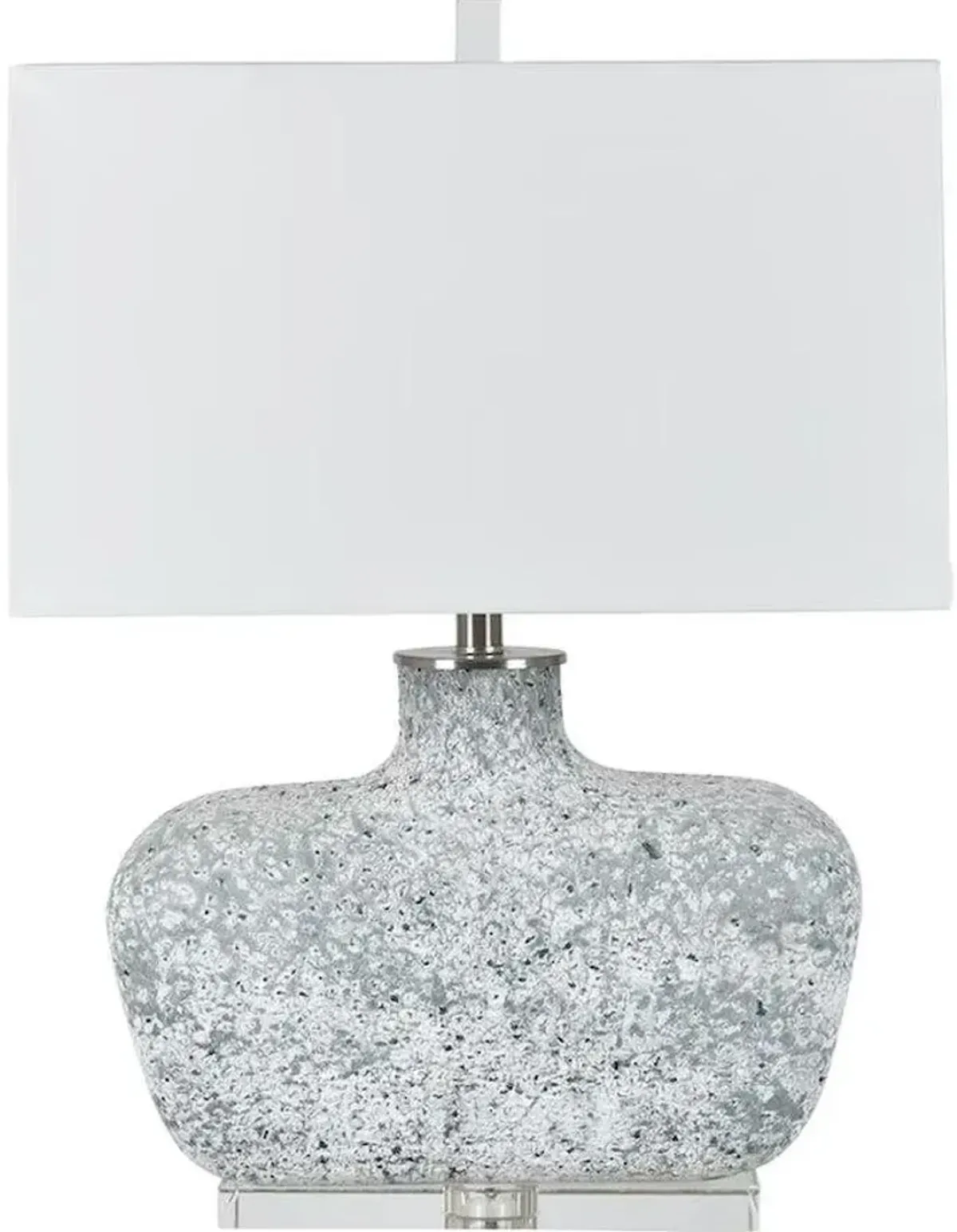 Crestview Bauer Blown Glass Grey/White Table Lamp