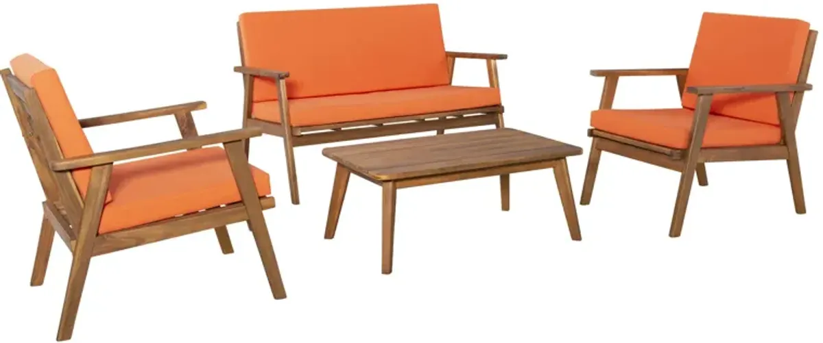 Linon Cole Chat Outdoor Lounge Set