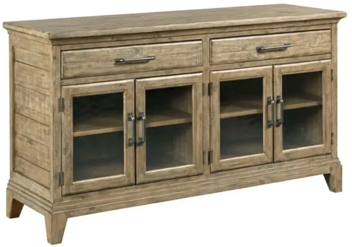 Kincaid Countryside Charm Distressed Wood Credenza with Glass Doors