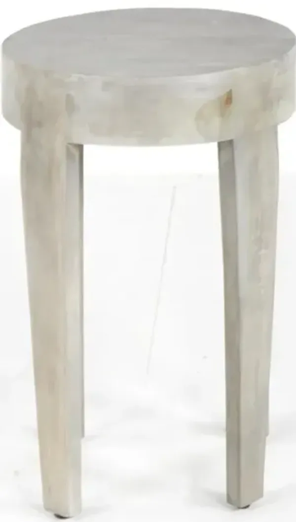 VINTAGE GREY RENEW ROUND ACCENT TABLE