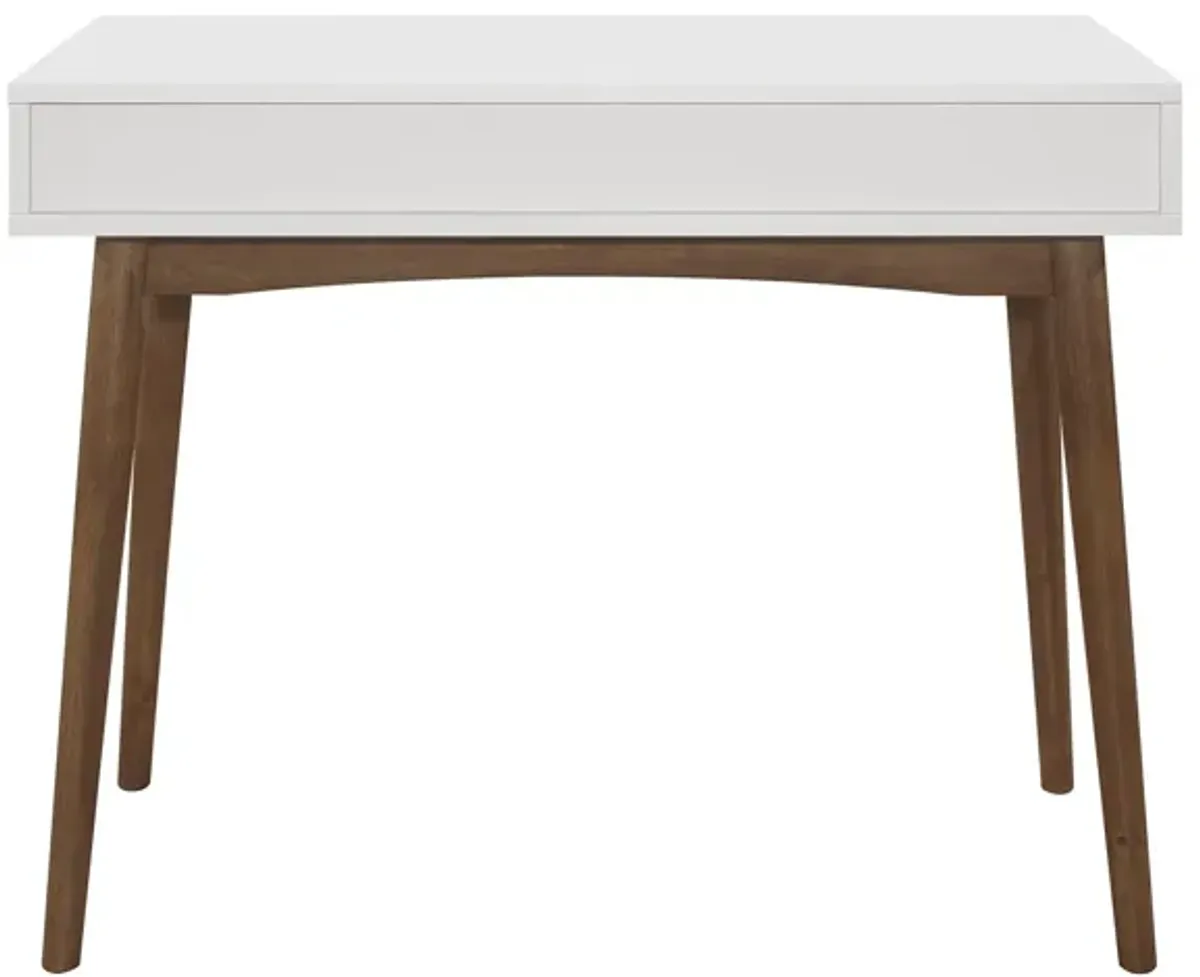 BRADENTON WRITING DESK WHITE/WALNUT BRADENTON DESK