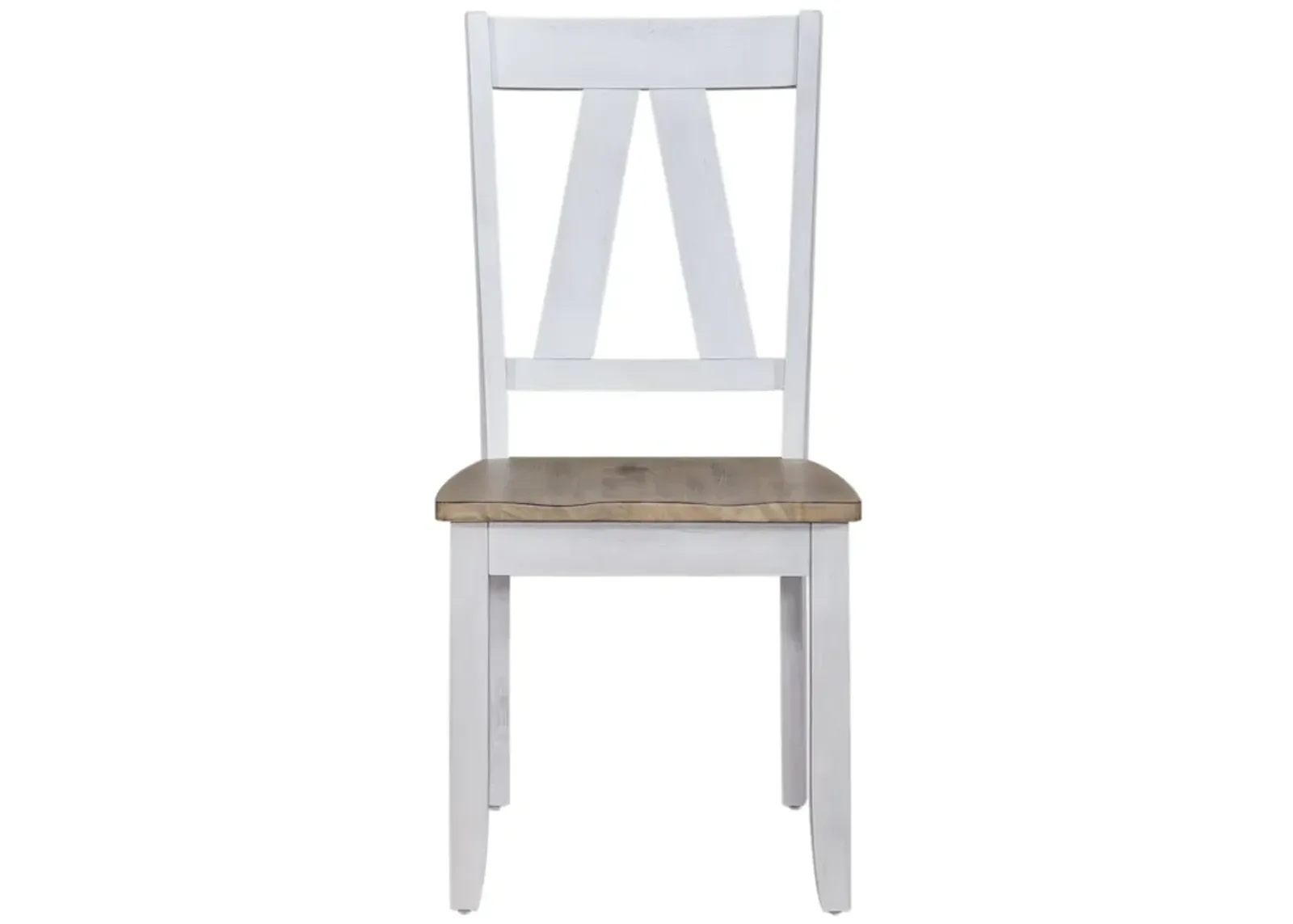 Lindsey Farm Sandstone/Weathered White Splat Back Side Chair