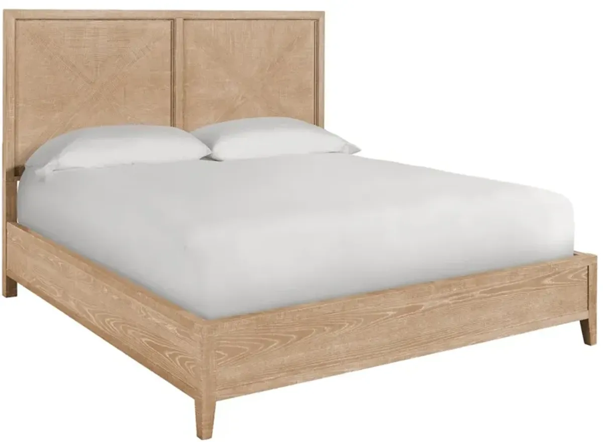 Universal Modern Farmhouse Ames Rustic Oak King Bed