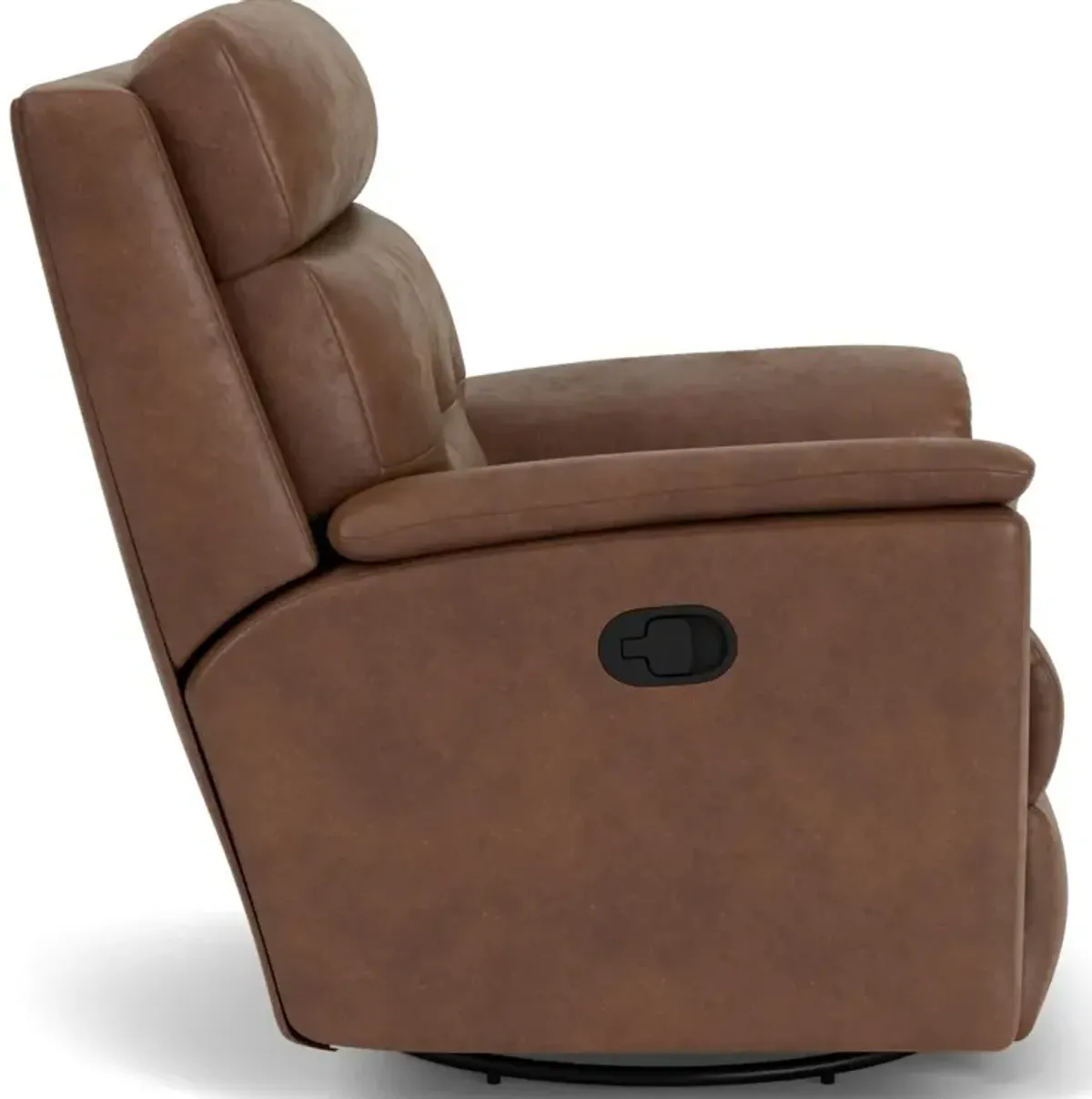 Flexsteel Mason Brown Silt Swivel Gliding Manual Recliner