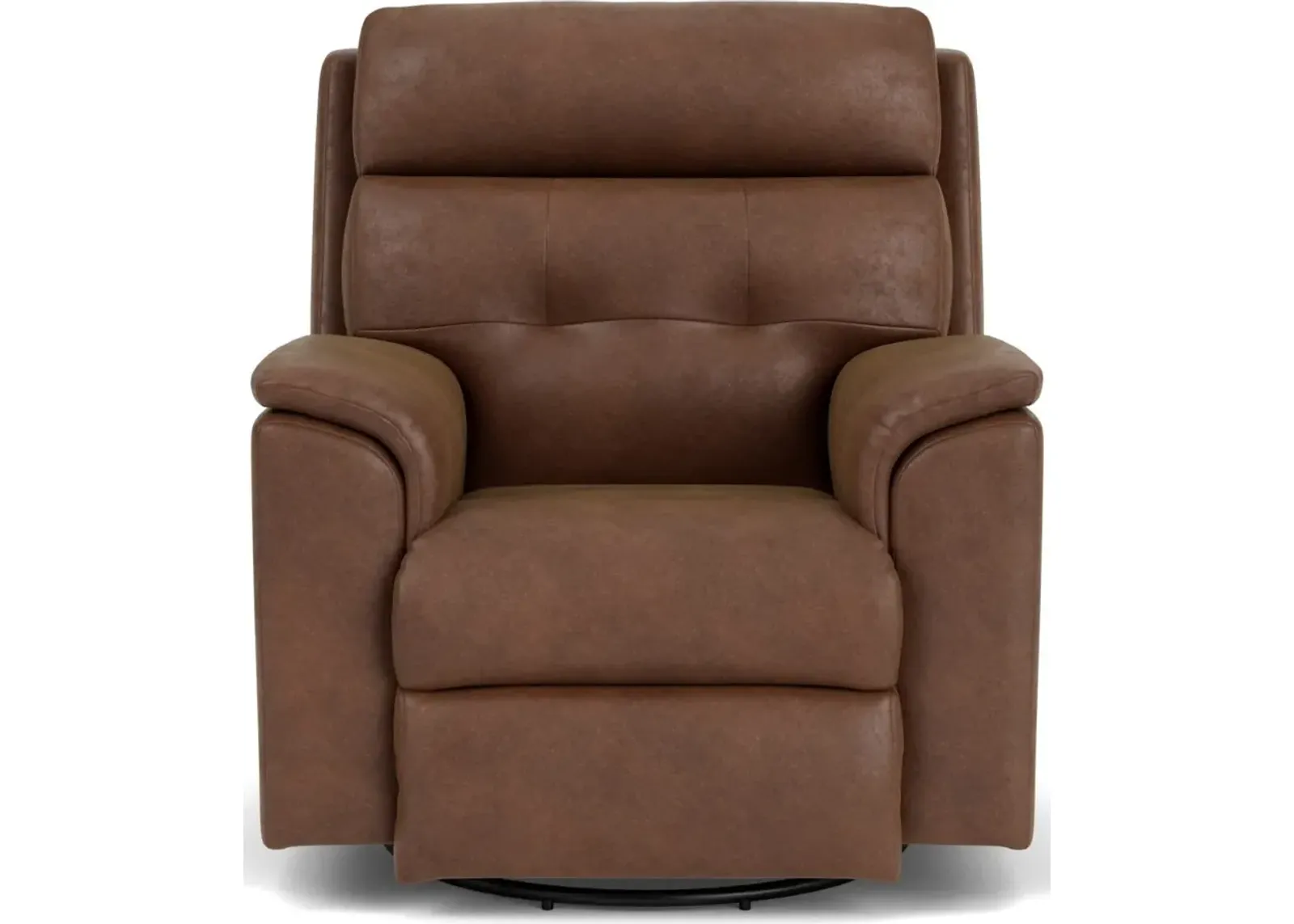 Flexsteel Mason Brown Silt Swivel Gliding Manual Recliner