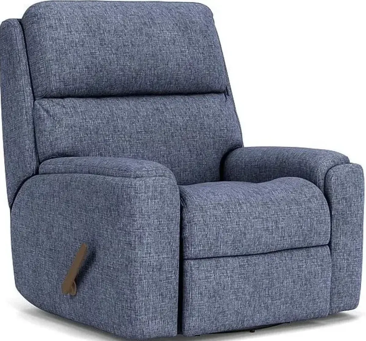 Flexsteel Rio Blue Indigo Swivel Gliding Manual Recliner