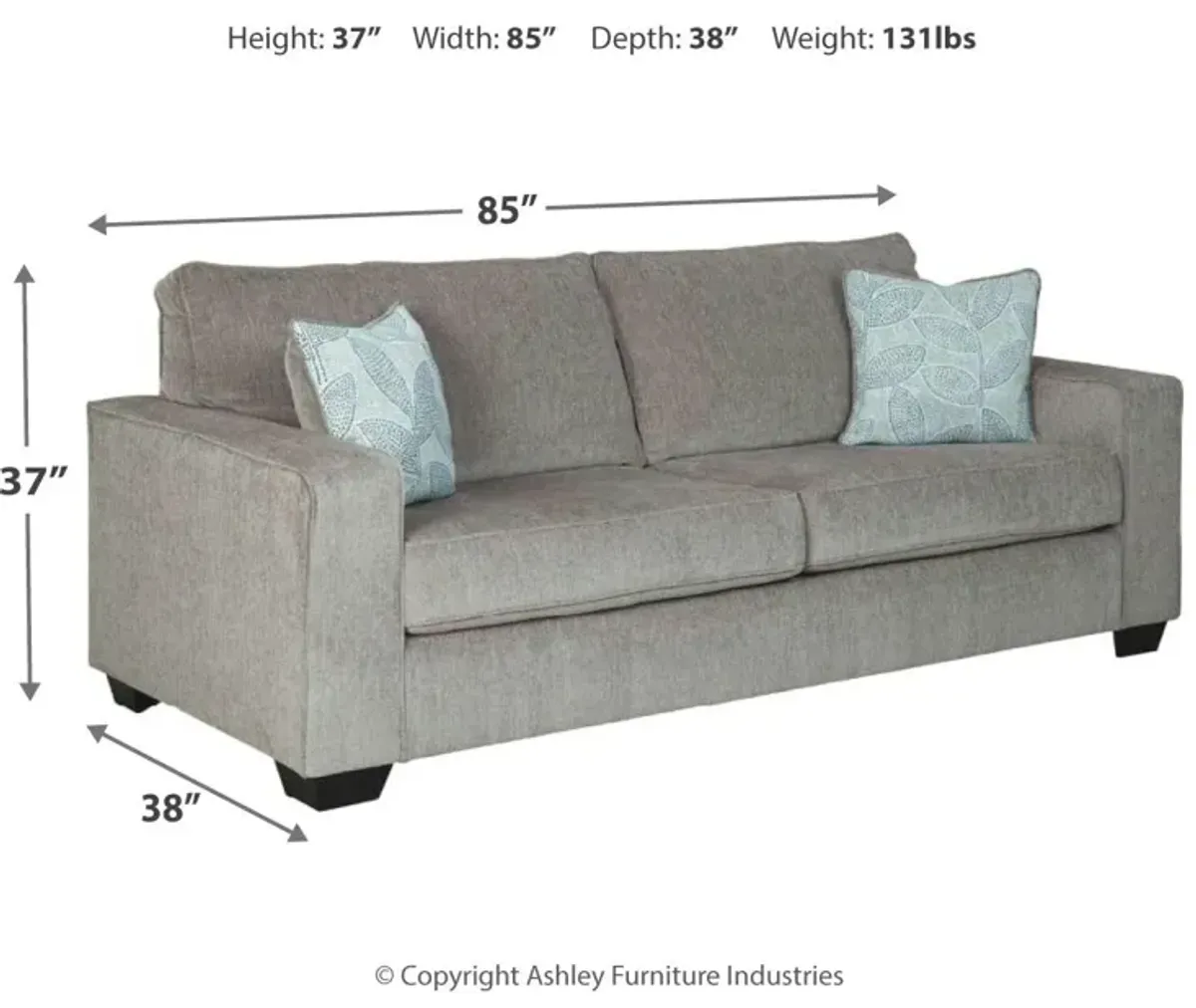 Ashley Left-Arm Facing Alloy Sofa