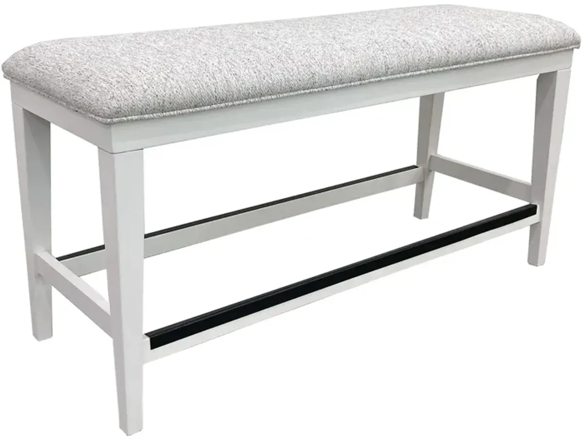 Parker House Americana Modern 49 Inch Upholstered Counter Bench in Cotton Finish