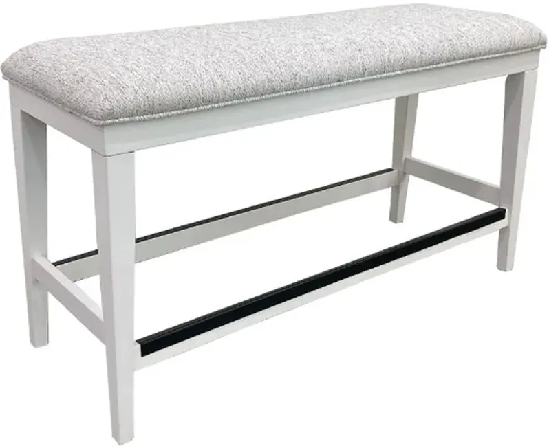 AMERICANA 49" UPHOLSTERED COUNTER BENCH- COTTON FINISH