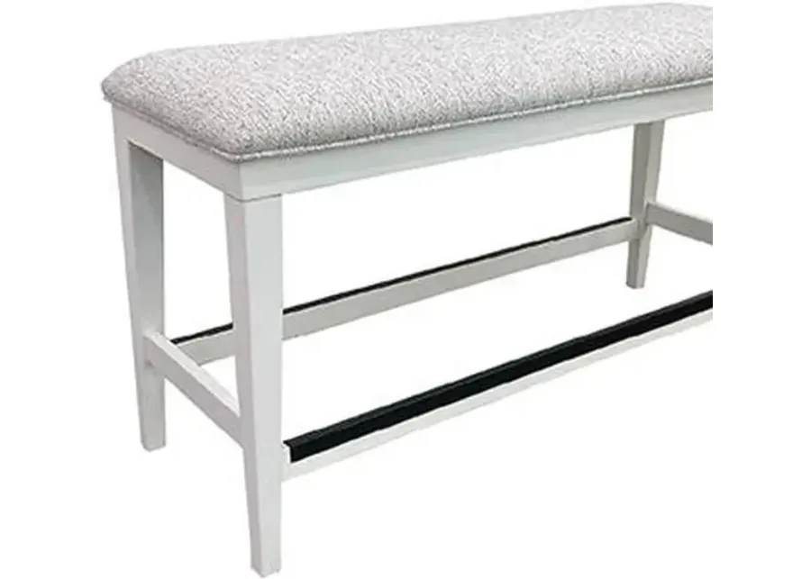 AMERICANA 49" UPHOLSTERED COUNTER BENCH- COTTON FINISH