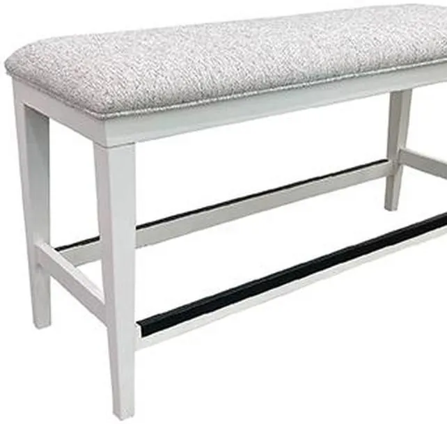 AMERICANA 49" UPHOLSTERED COUNTER BENCH- COTTON FINISH