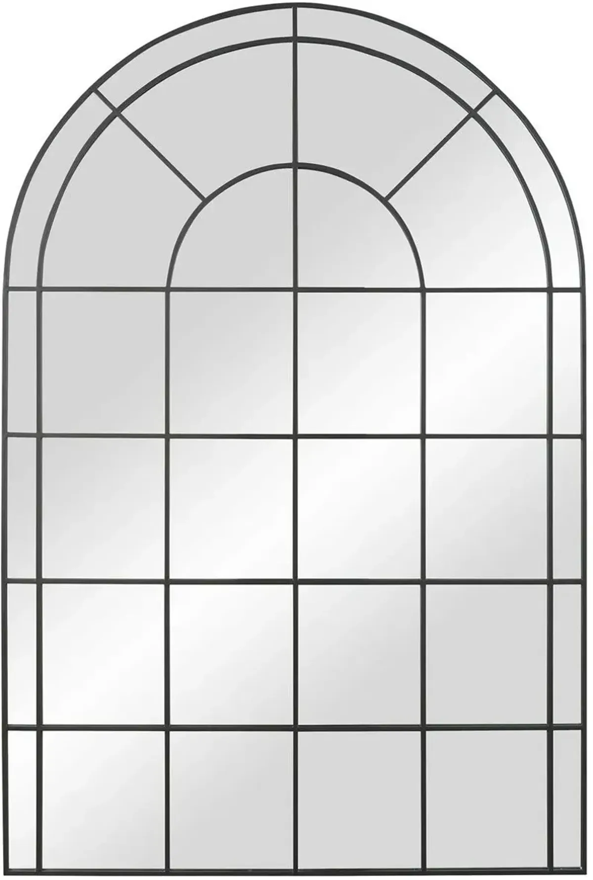 Uttermost Grantola Satin Black Arch Iron Mirror