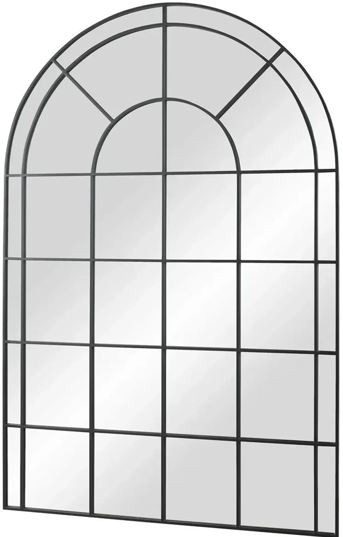 Uttermost Grantola Satin Black Arch Iron Mirror