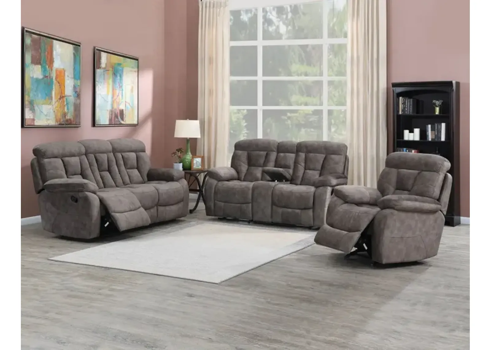 Bogata Taupe Glider Recliner Chair