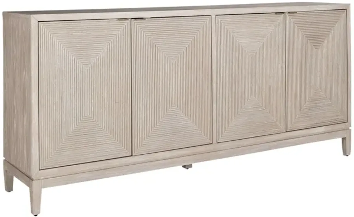 Liberty Furniture Kinsley Silver Champagne/Washed Taupe Accent Cabinet