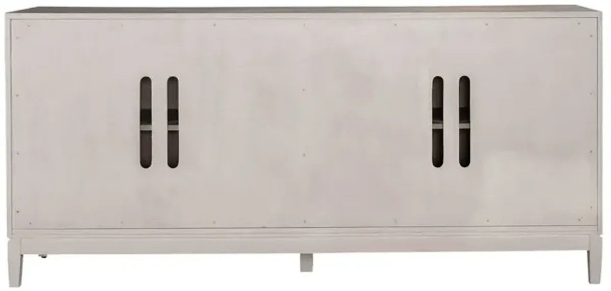 Liberty Furniture Kinsley Silver Champagne/Washed Taupe Accent Cabinet
