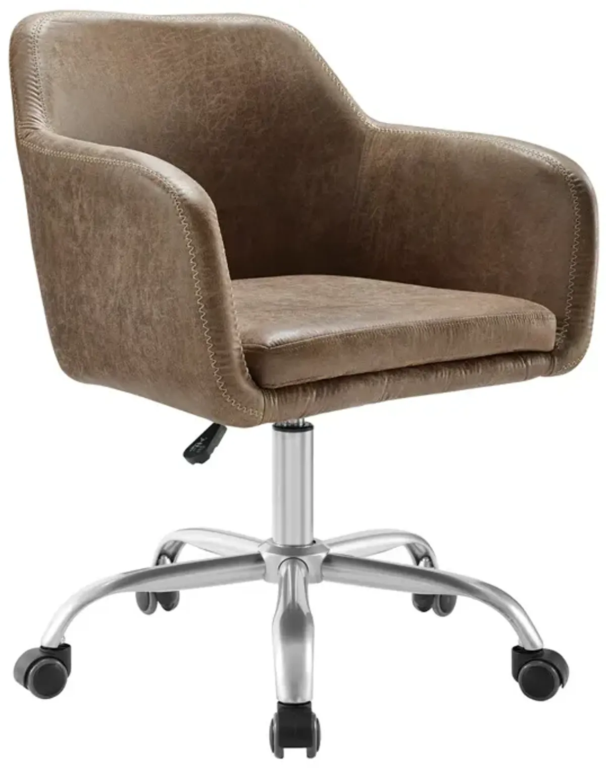 Linon Rylen Brown Home Office Desk Chair