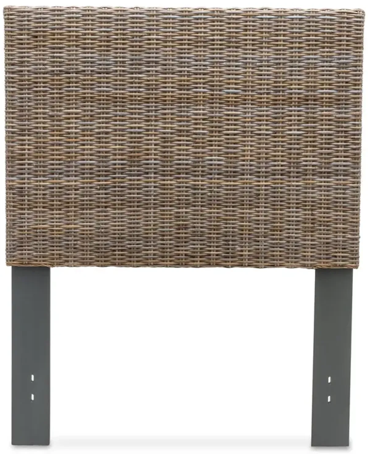 Seawinds Kauai Twin Headboard with Grey Kubu Weave