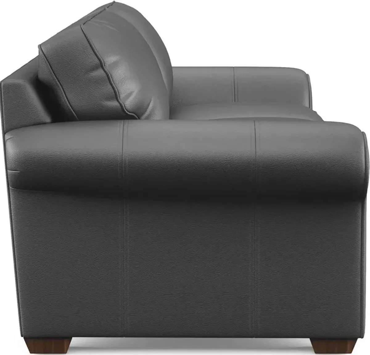 Flexsteel Vail Dark Gray Leather Sofa